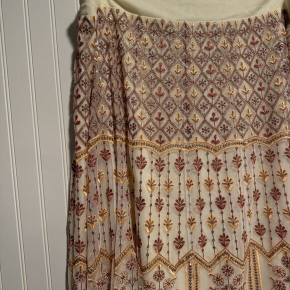 Soft Surroundings Inez Sequined Floral Maxi Skirt Plus Size 3X - Picture 3 of 9